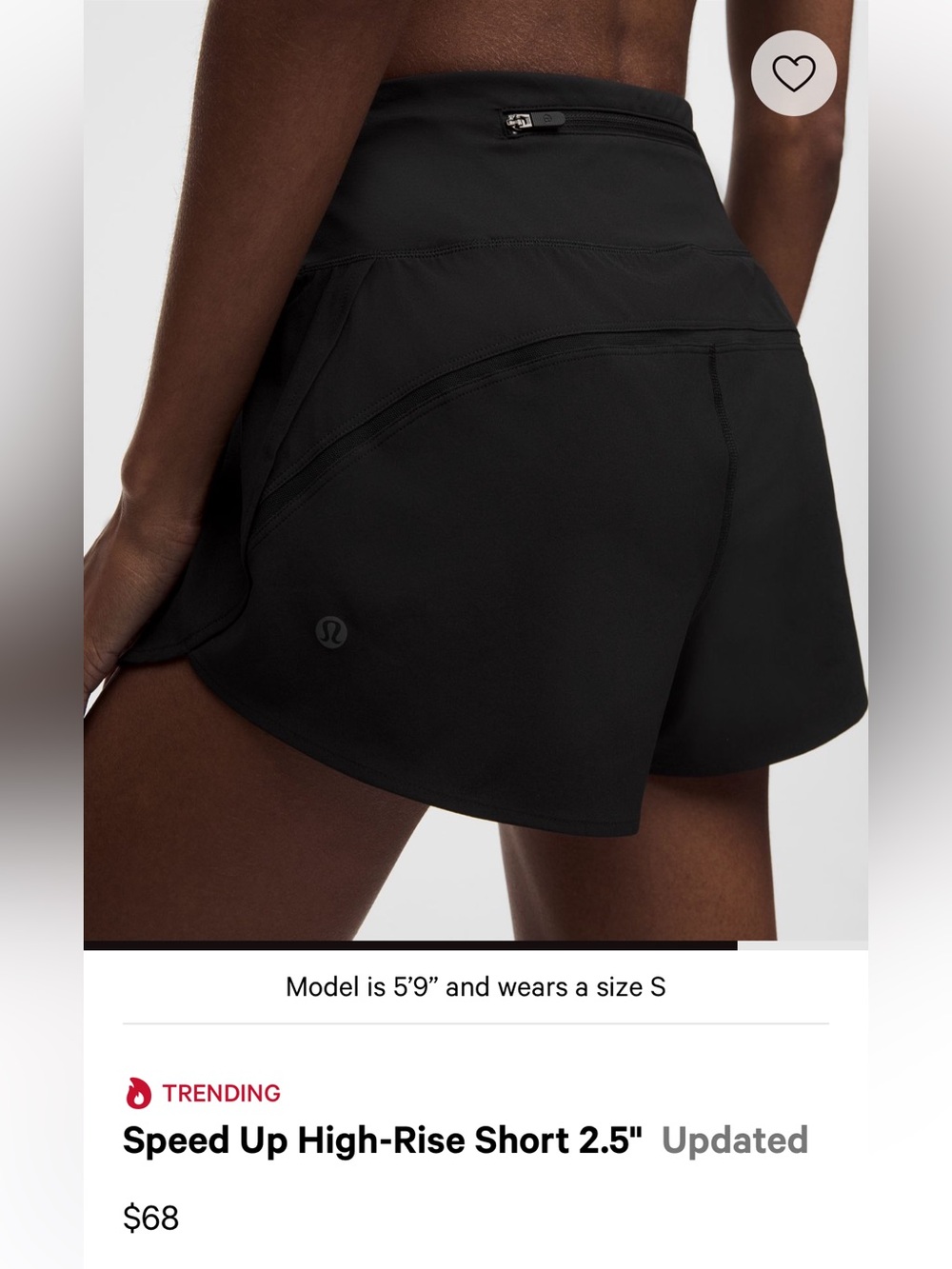 Lululemon Speed Up Shorts